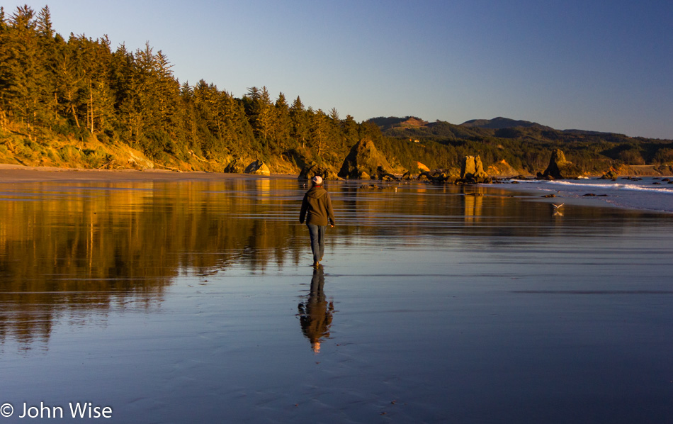 On the beach at Port Orford, Oregon