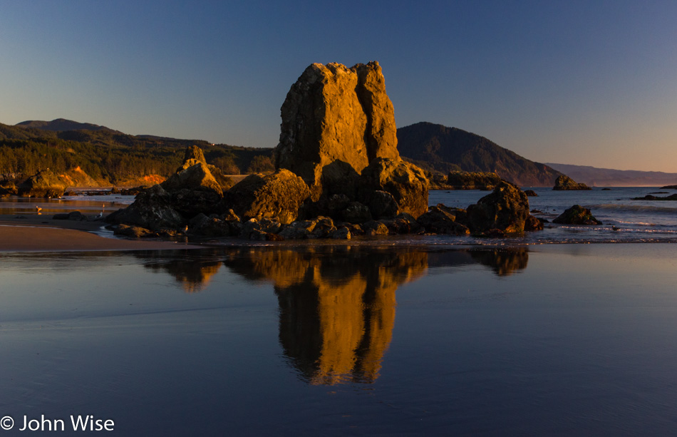 On the beach at Port Orford, Oregon