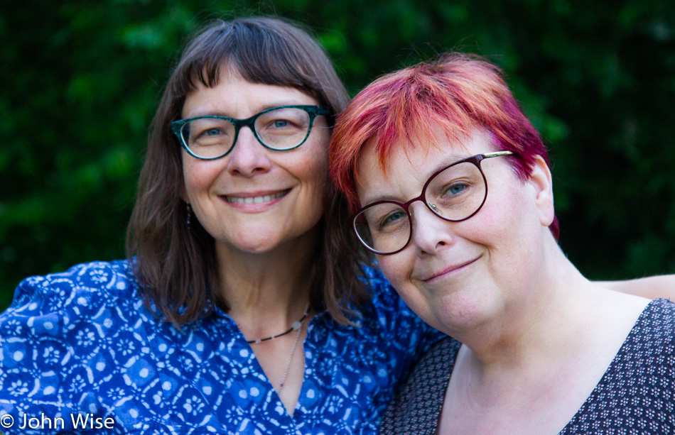 Caroline Wise and her sister Stephanie Engelhardt in Frankfurt, Germany
