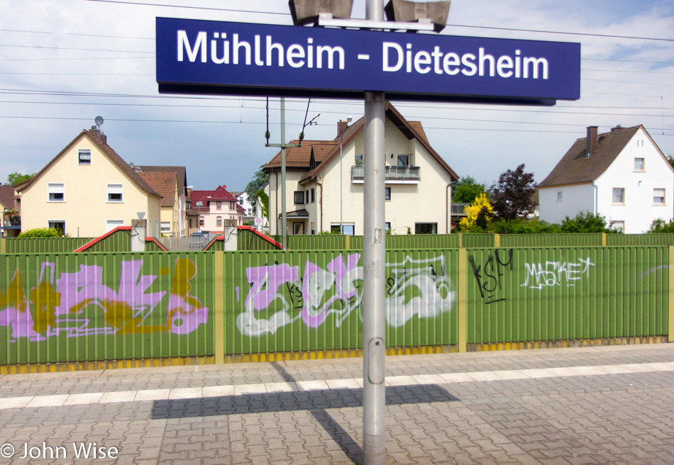 Train stop along the way to Hanau, Germany