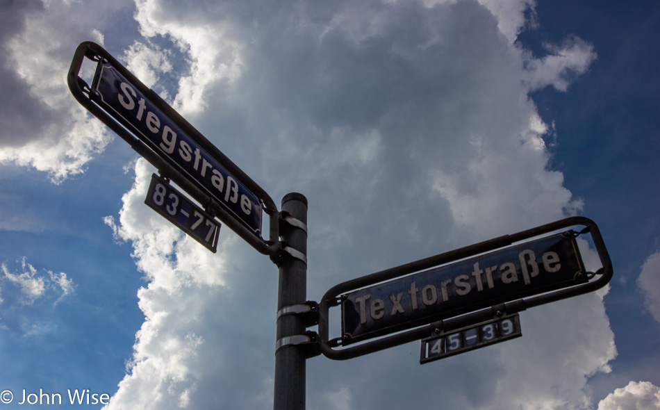 Street signs in Frankfurt, Germany