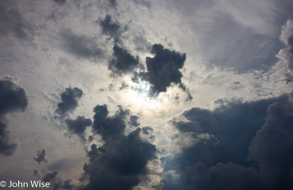 The sky over Frankfurt, Germany