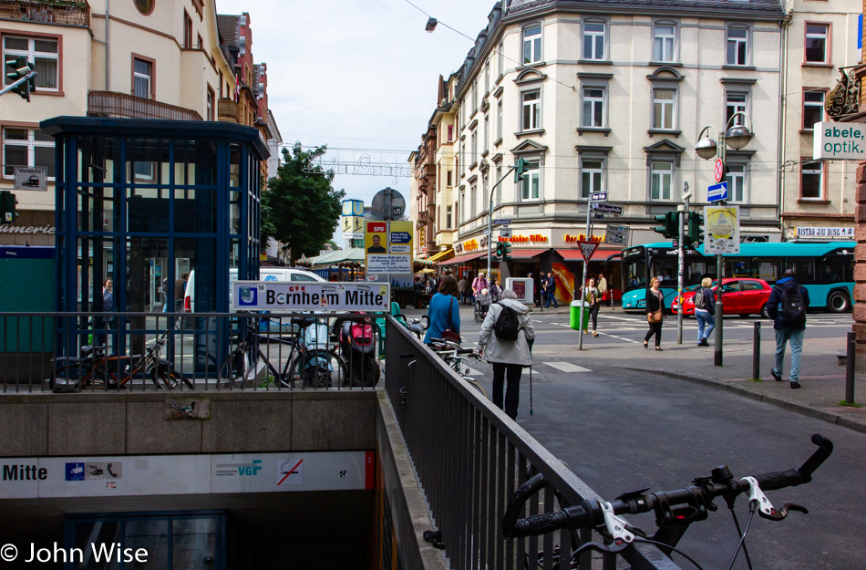 U-Bahn stop at Bornheim in Frankfurt, Germany