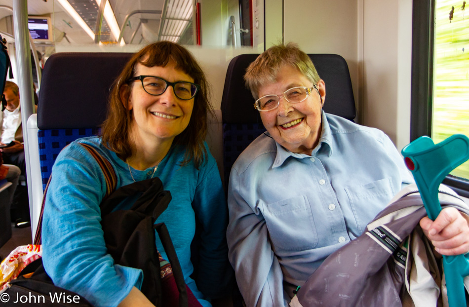 Caroline Wise and Jutta Engelhardt in Frankfurt, Germany