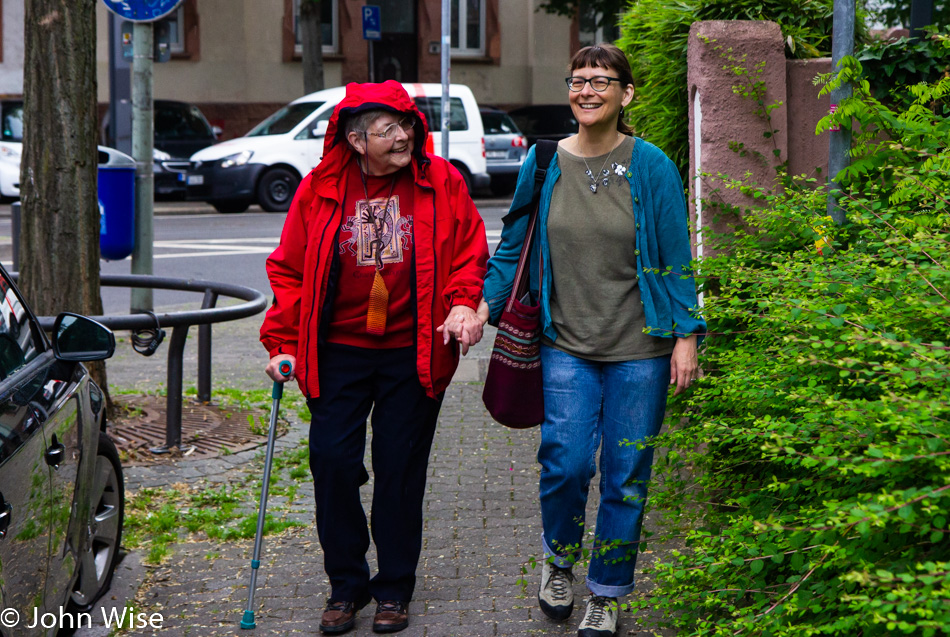 Jutta Engelhardt and Caroline Wise in Frankfurt, Germany