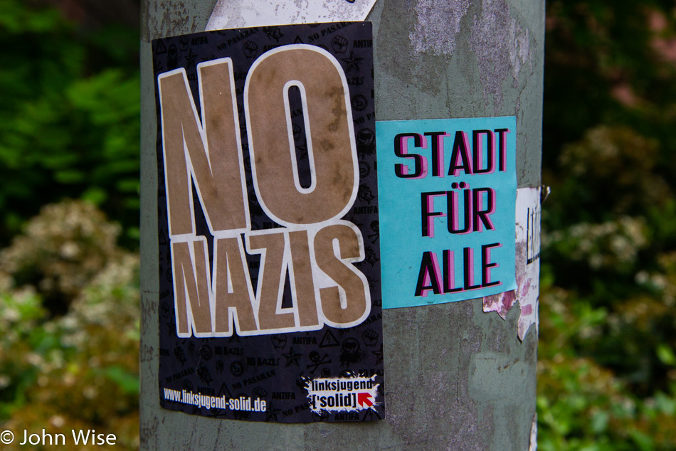 "No Nazis" sticker in Frankfurt, Germany