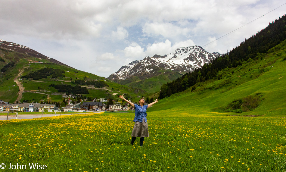 Caroline Wise in the Alps of Switzerland