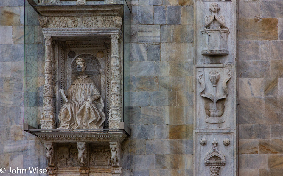 Church detail in Como, Italy