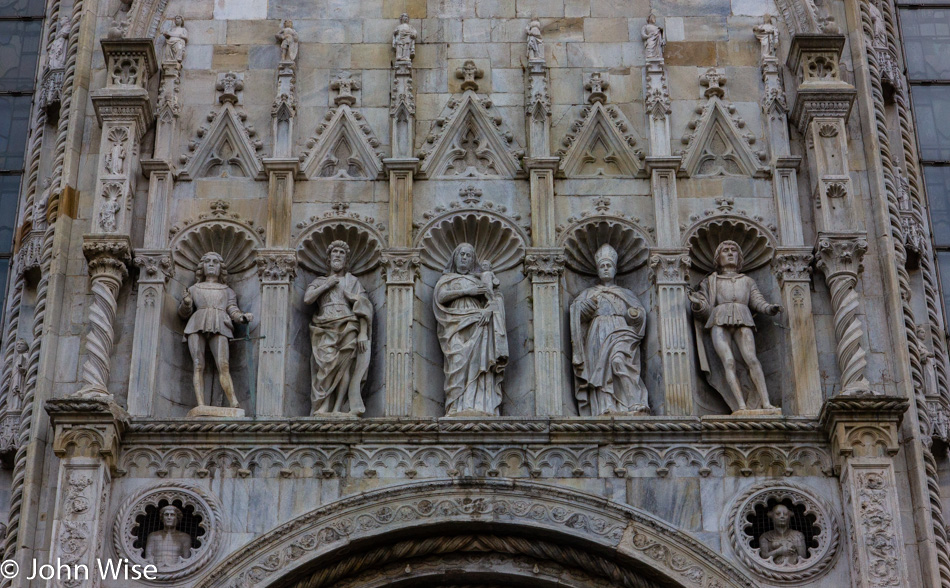 Church detail in Como, Italy