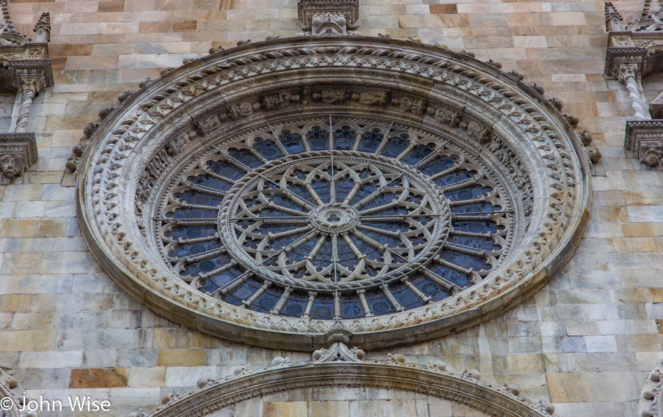 Church detail in Como, Italy