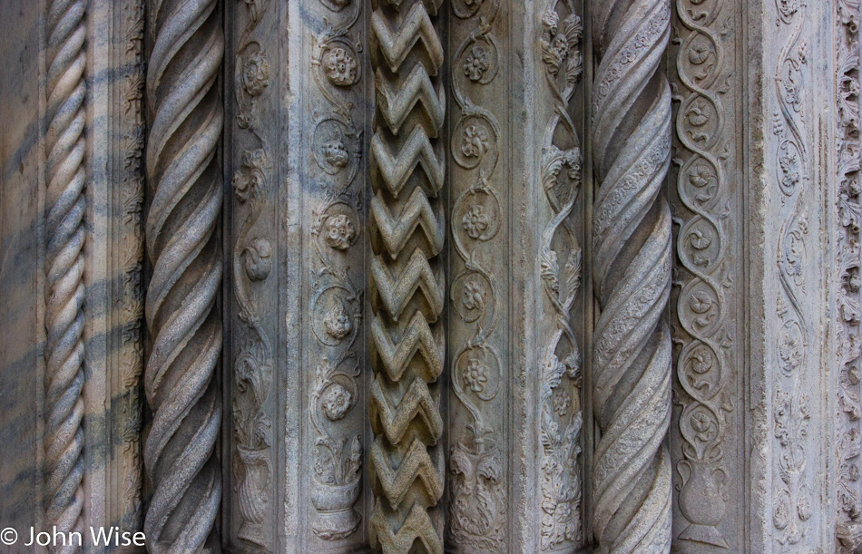 Church detail in Como, Italy