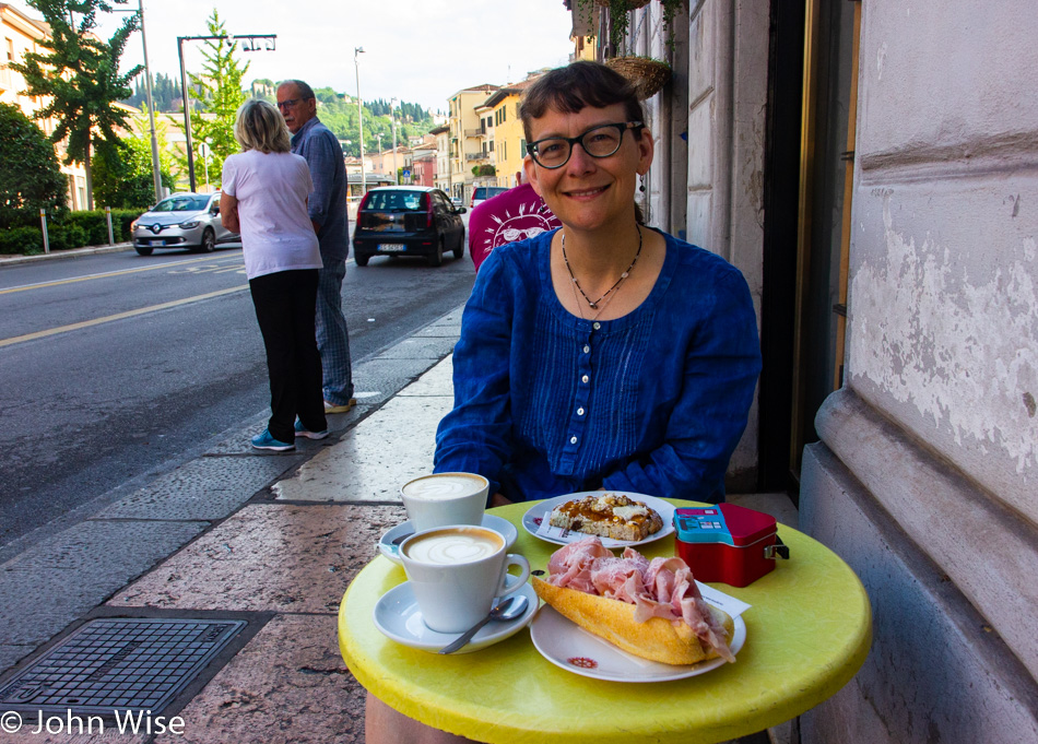 Caroline Wise in Verona, Italy