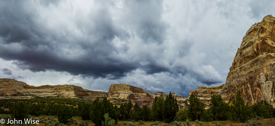 Panorama near our camp on the Yampa River