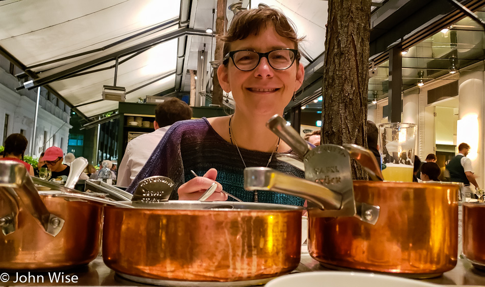 Caroline Wise at Plachutta Restaurant in Vienna, Austria