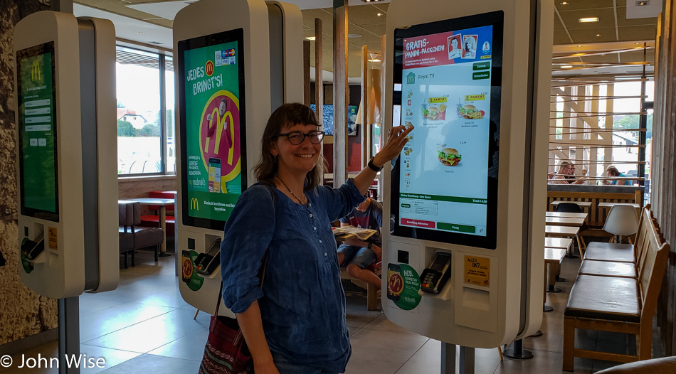 Caroline Wise at McDonalds in Austria