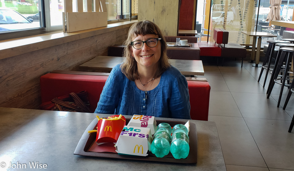 Caroline Wise at McDonalds in Austria