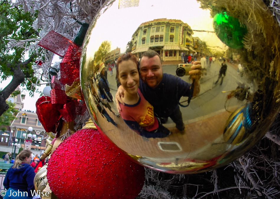 Caroline Wise and John Wise at Disneyland in Anaheim, California