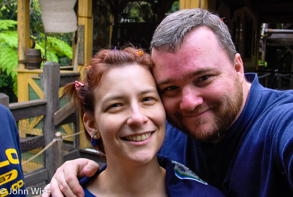 Caroline Wise and John Wise at Disneyland in Anaheim, California