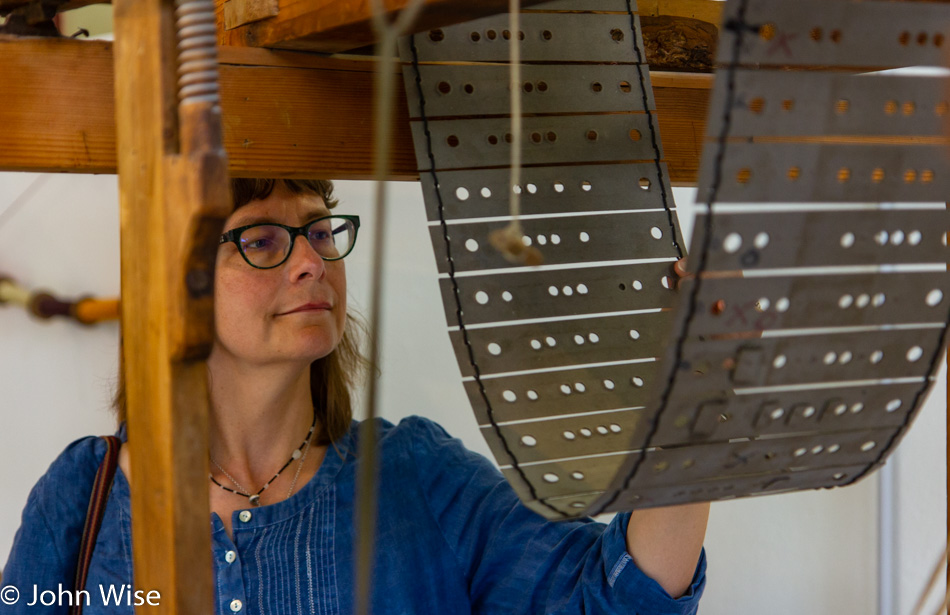 Caroline Wise at the Textile Center and Weaving Museum in Haslach an der Mühl, Austria