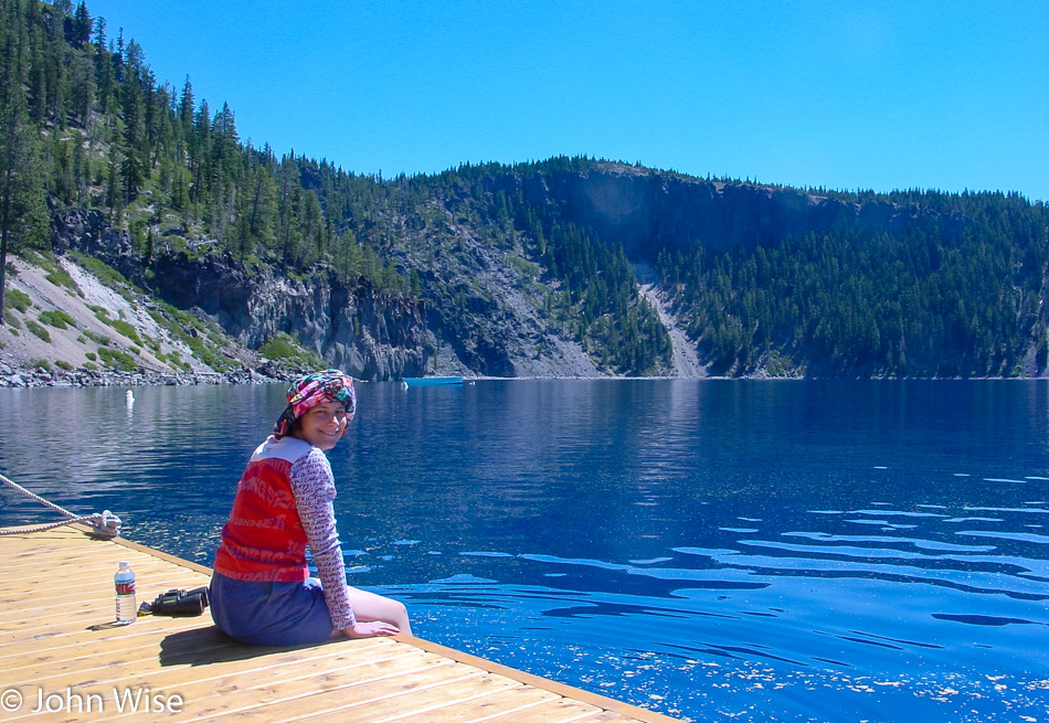 Caroline Wise at Crater Lake National Park in Oregon