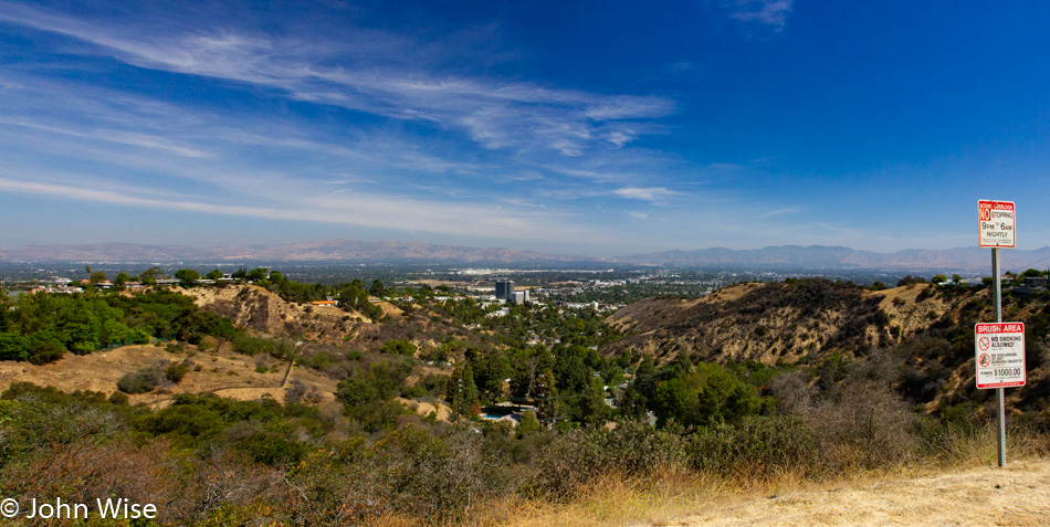 View from Mulholland Drive in Southern California