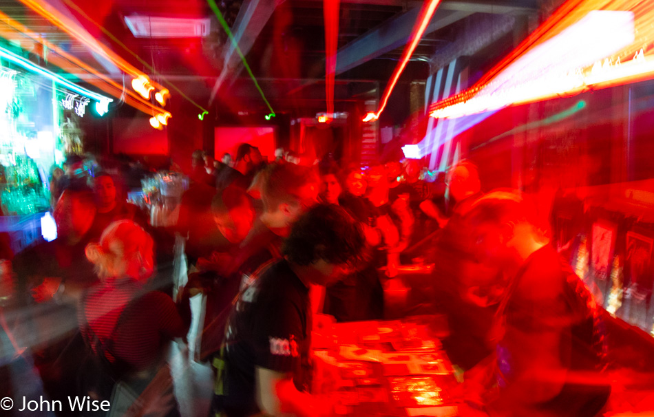 Scott Jaeger of Industrial Music Electronics watching Genocide Organ at The Resident in Los Angeles, California