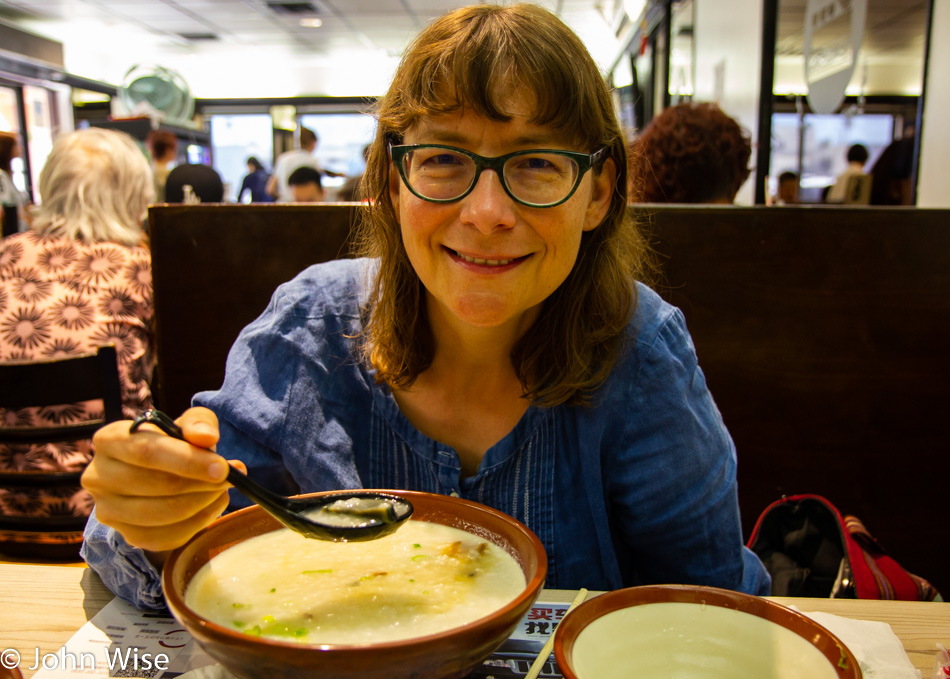 Caroline Wise at Kim Kee Noodle Cafe in Monterey Park, California