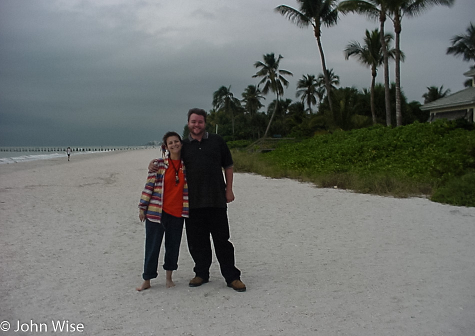 Caroline Wise and John Wise at the Atlantic Coast in Florida