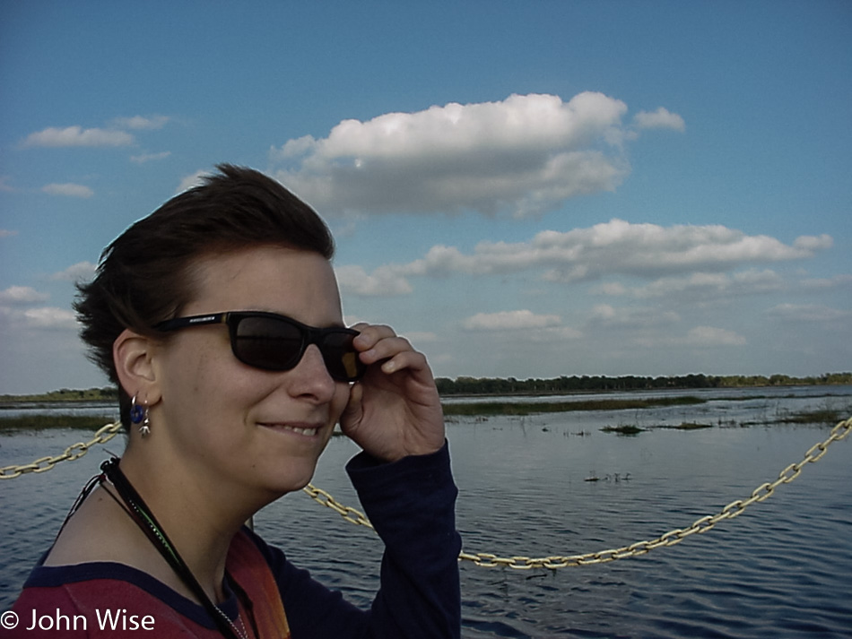 Caroline Wise on an everglade outside of Orlando, Florida