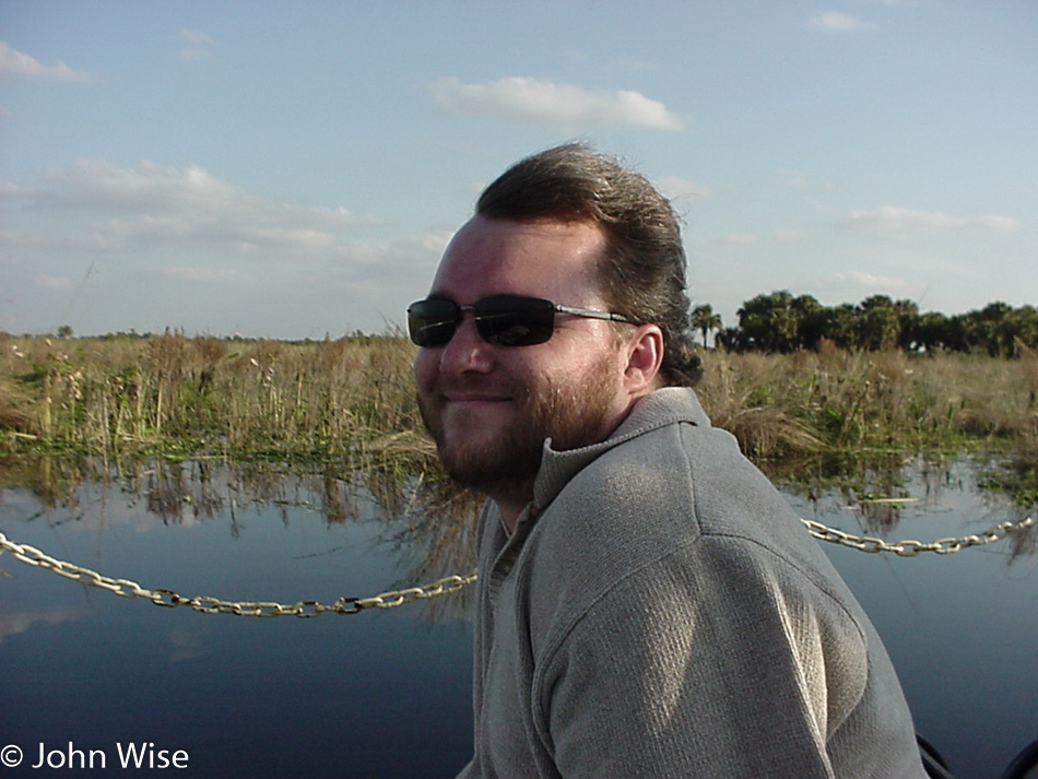 John Wise on an everglade outside of Orlando, Florida