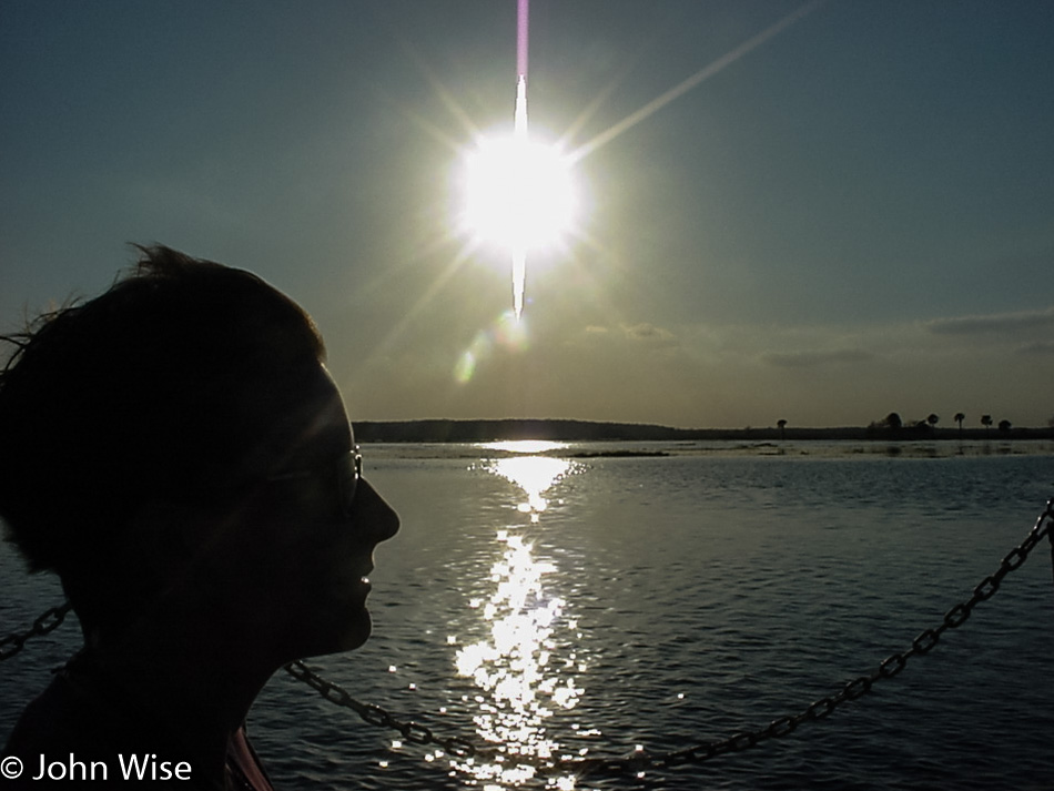 Caroline Wise on an everglade outside of Orlando, Florida