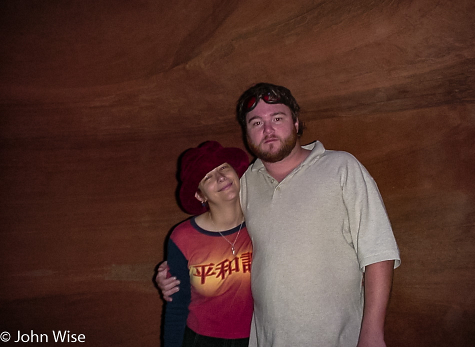 Caroline Wise and John Wise at Antelope Slot Canyon near Page, Arizona