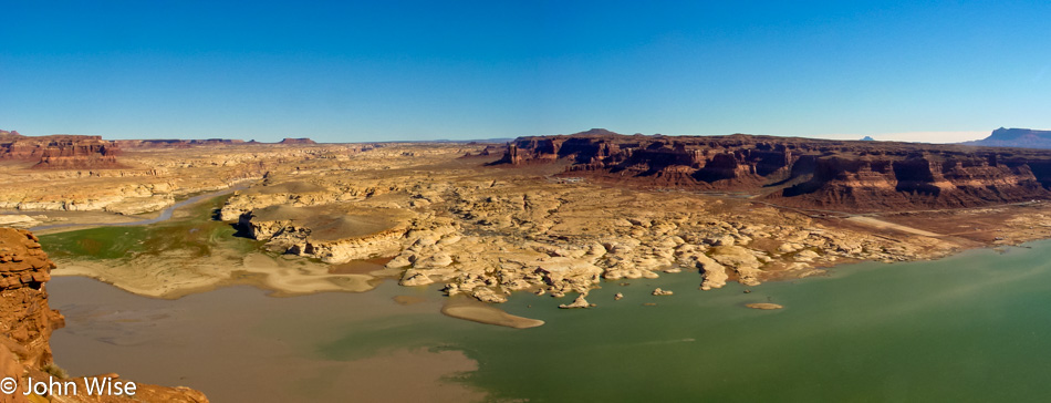 Colorado River flowing into Lake Powell in Utah