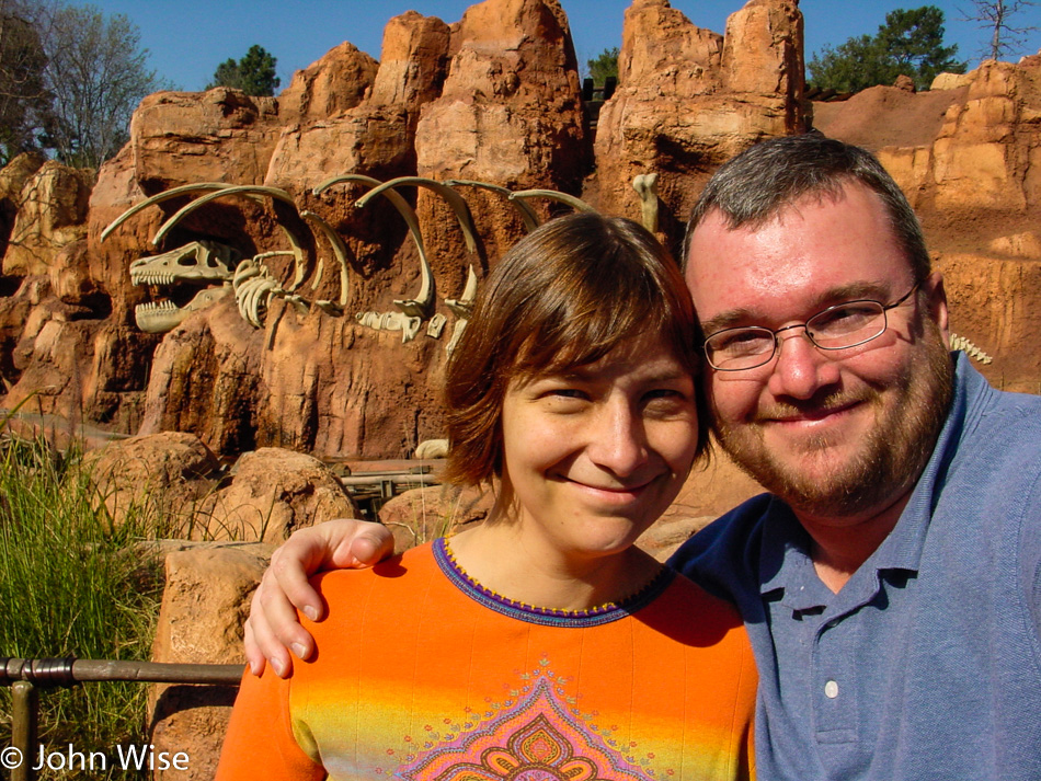 Caroline Wise and John Wise at Disneyland in Anaheim, California