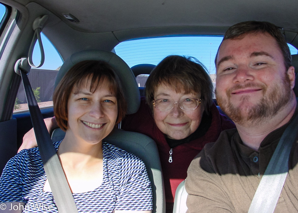 Caroline Wise, Jutta Engelhardt, and John Wise in Phoenix, Arizona