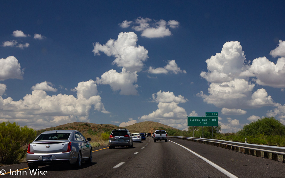 Arizona Highway 17 near Bloody Basin Road traveling north