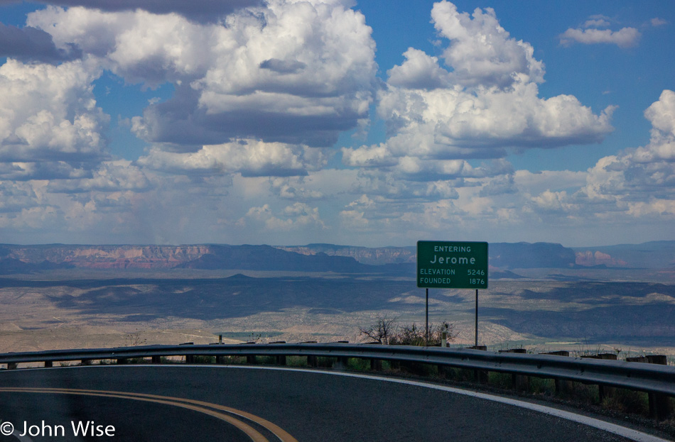 Route 89A through Jerome, Arizona