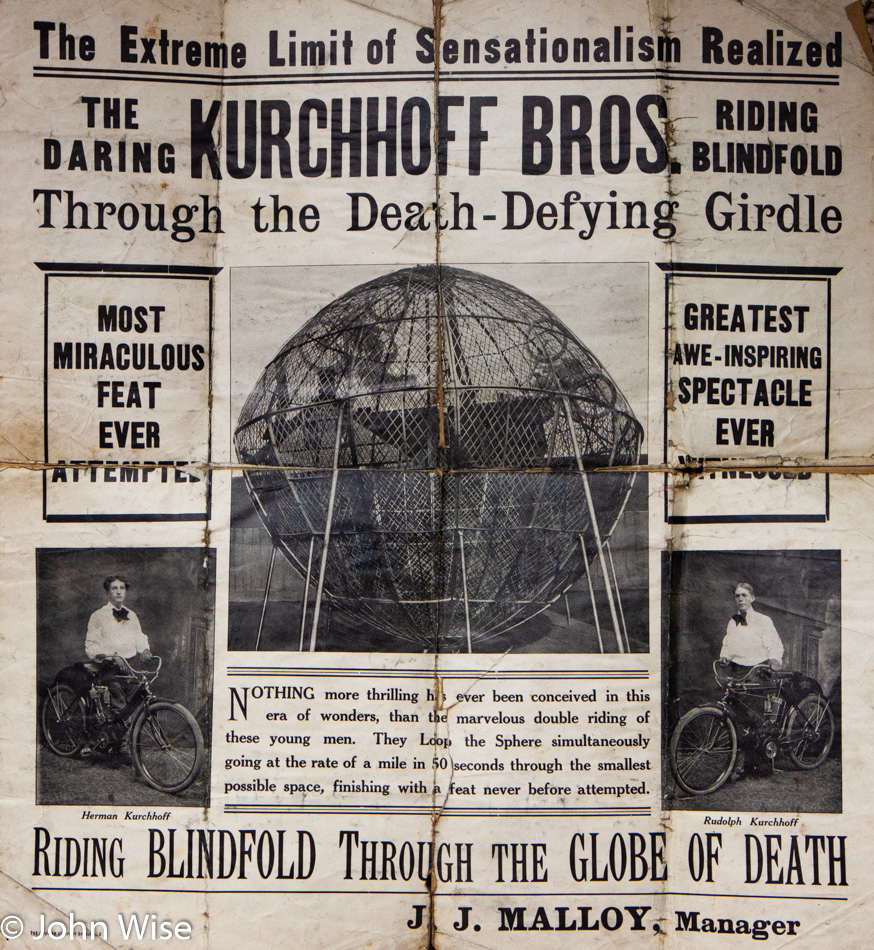 Flyer about the Kurchhoff Brothers Motorcycle Act in Buffalo, New York circa 1907