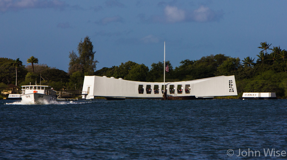 U.S.S. Arizona Memorial at Pearl Harbor on Oahu, Hawaii