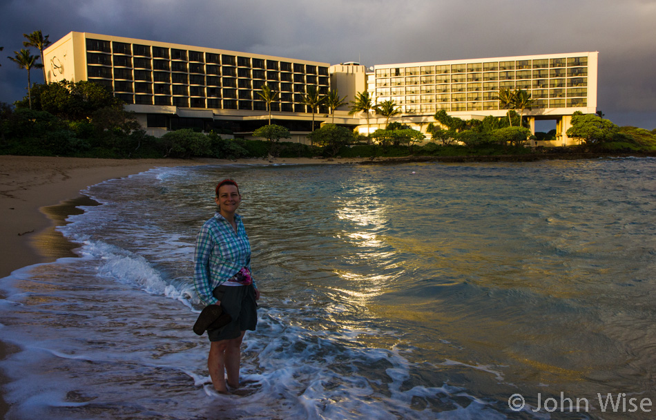 Caroline Wise at Turtle Bay on Oahu, Hawaii