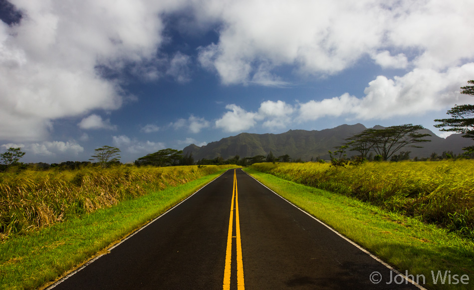 Road to Lihue on Kauai, Hawaii