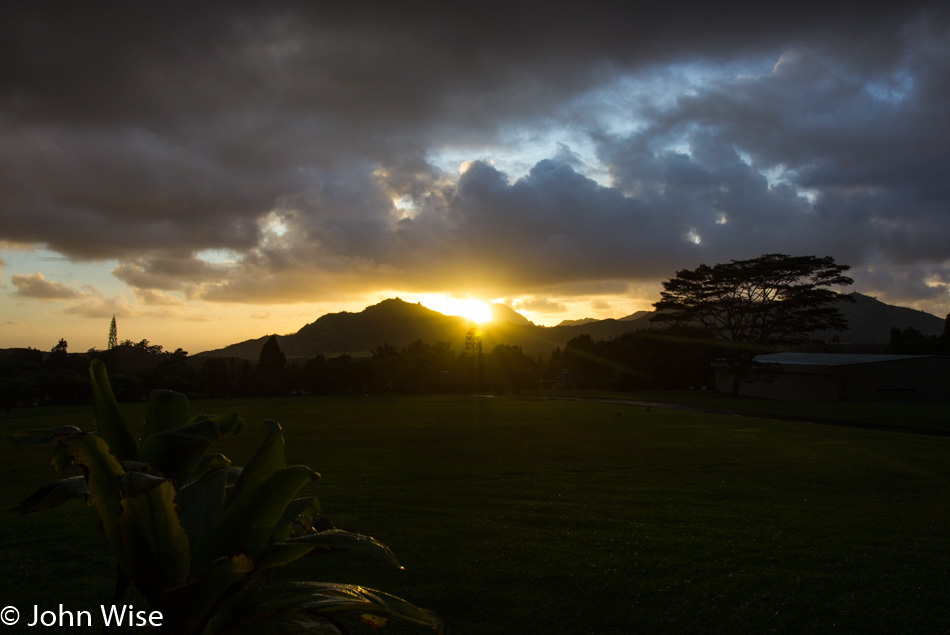 Sunrise at Kahili Mountain Park on Kauai, Hawaii