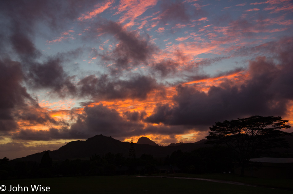 Sunrise at Kahili Mountain Park on Kauai, Hawaii