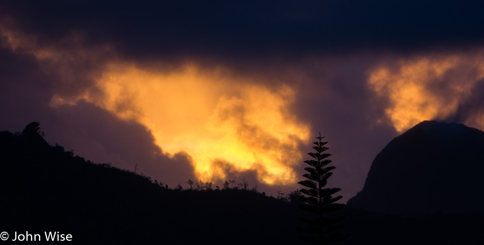 Sunrise at Kahili Mountain Park on Kauai, Hawaii