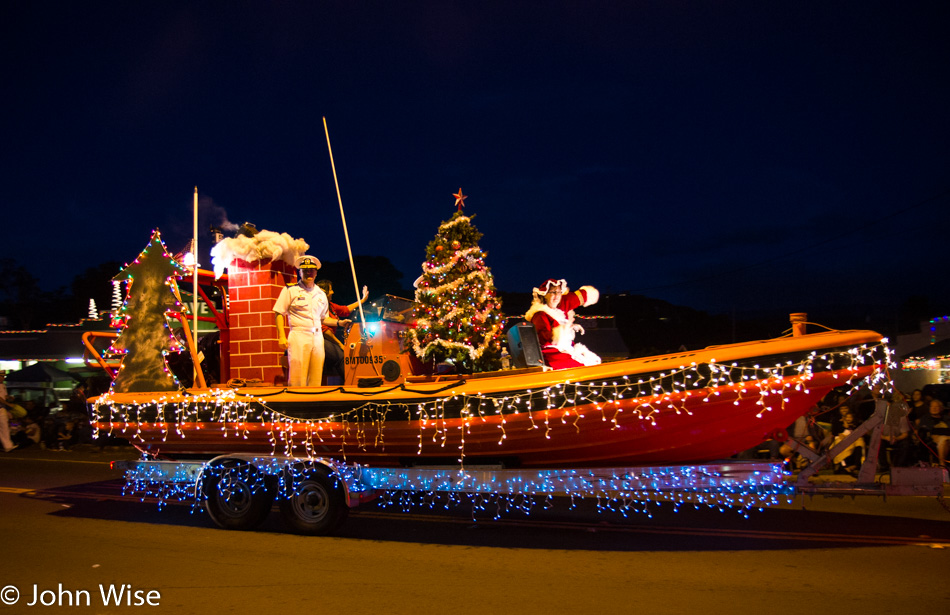 Christmas Parade in Waimea on Kauai, Hawaii