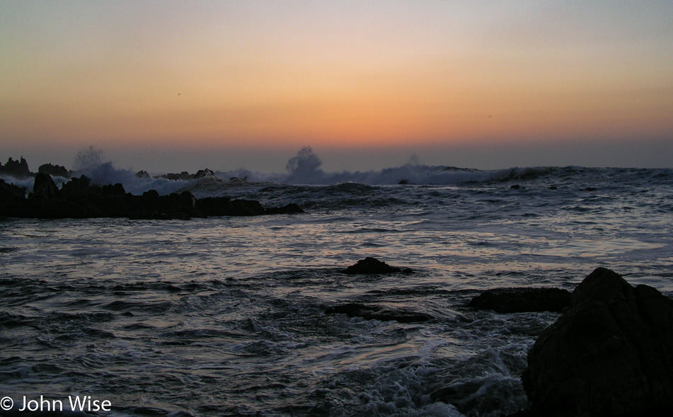 Sunset over the Pacific Ocean near Monterey, California