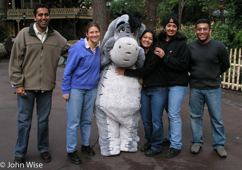 Jay Patel, Rinku Shah, Raenu Bhadriraju, Krupesh Shah, and Caroline Wise at Disneyland in California