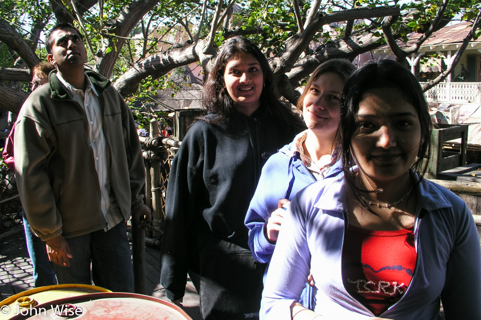 Jay Patel, Rinku Shah, Raenu Bhadriraju and Caroline Wise at Disneyland in California