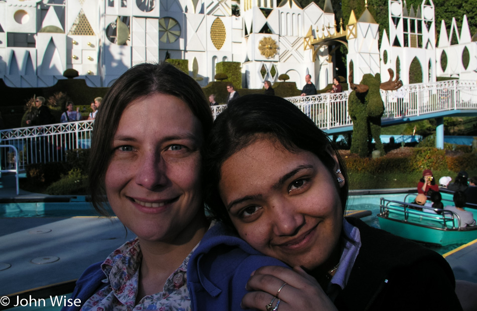 Caroline Wise and Rinku Shah at Disneyland, California
