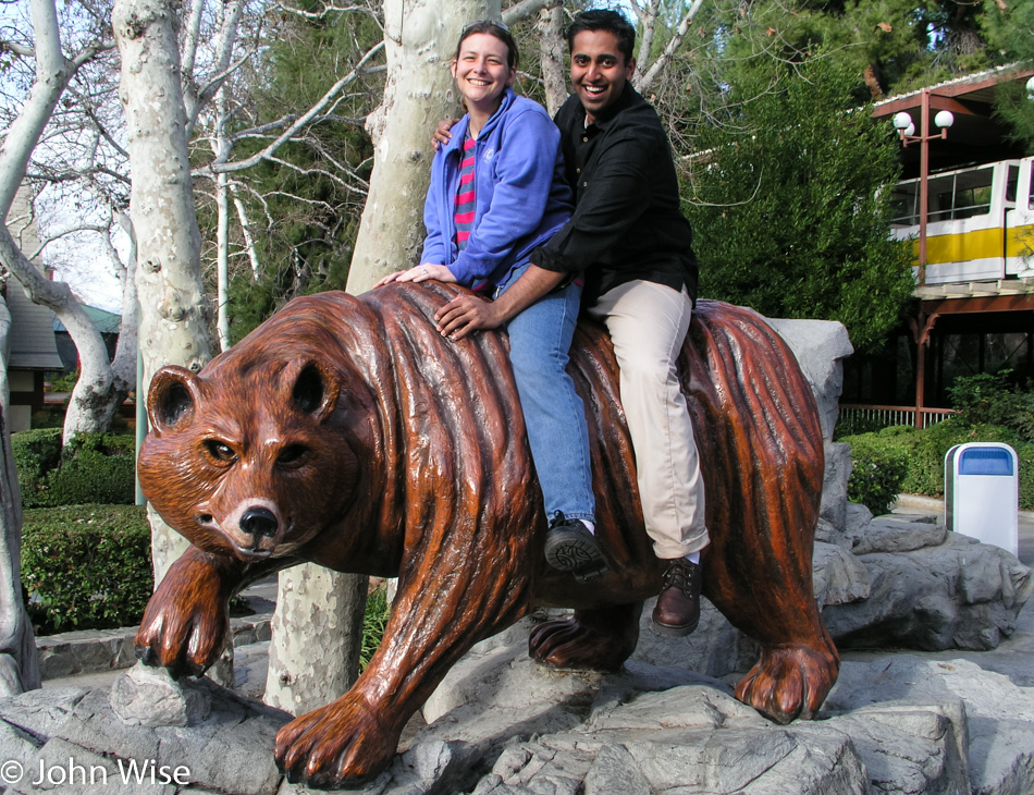 Caroline Wise and Jay Patel at Magic Mountain in California